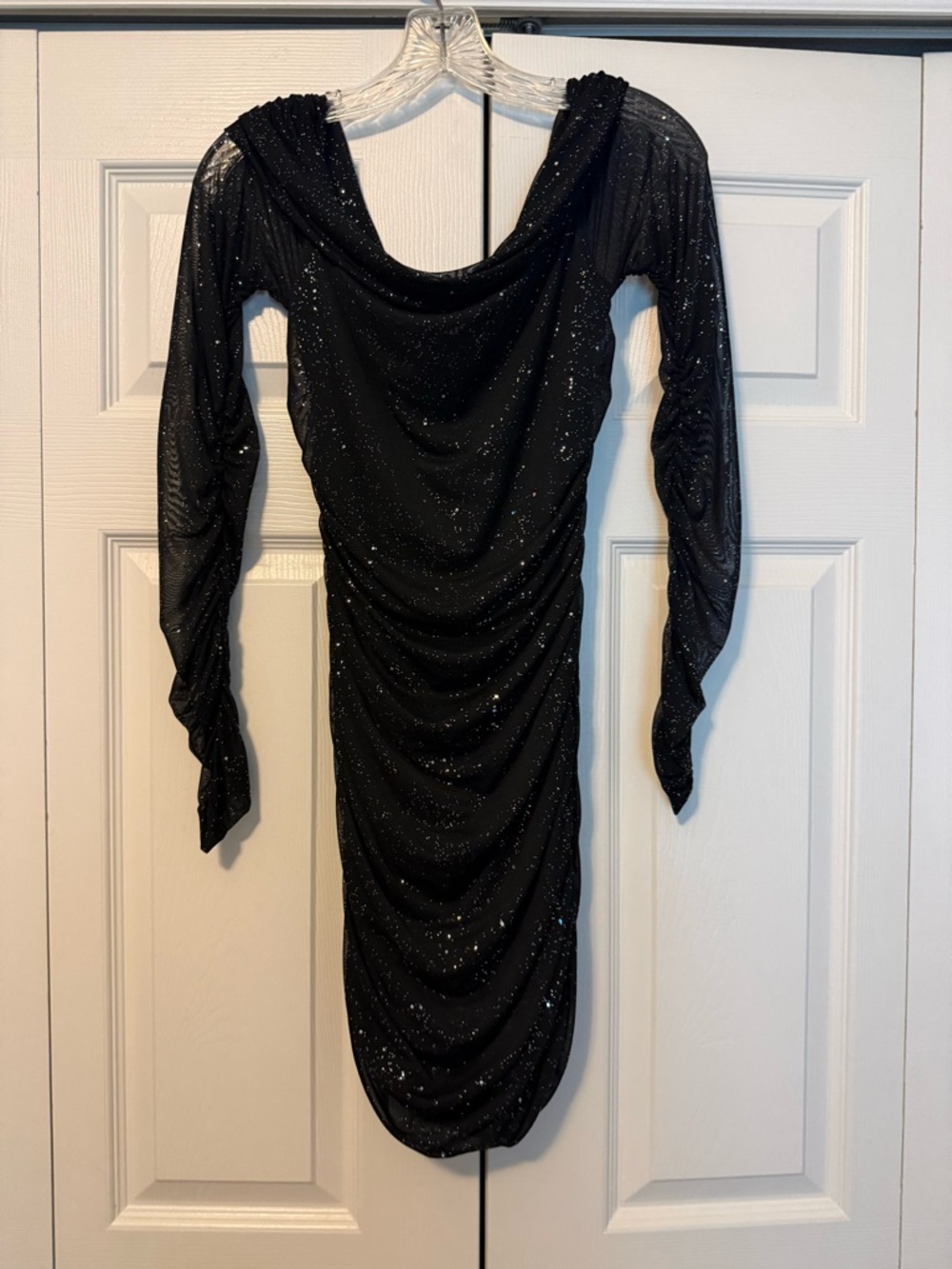 Sparkly Off The Shoulder Mini Dress - Picture 3 of 5
